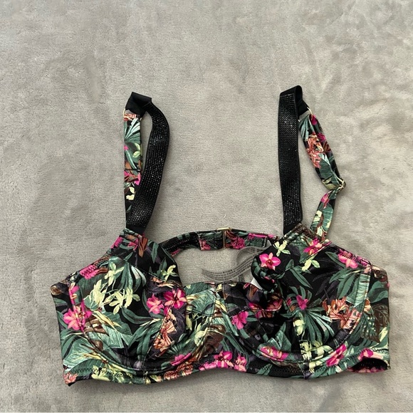 New! Victoria’s Secret Floral Shine Strap Wicked Push Up Bikini Top 4609 - Picture 3 of 7